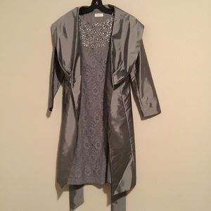 Evening dress with matching jacket.